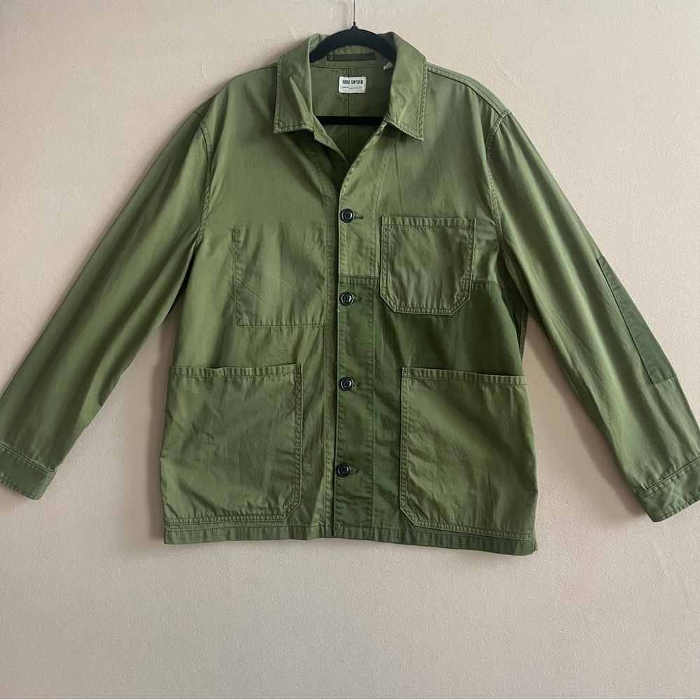 Todd Snyder Men’s Patched French Chore Coat Surplus Olive In L